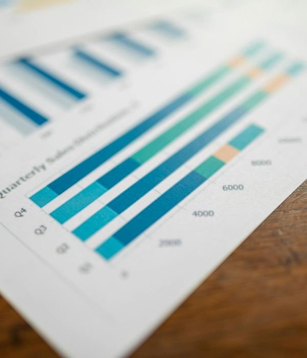 Business growth metrics and transformation results visualization